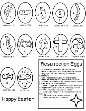 Easter Resurrection Eggs Coloring Pages- Easter Coloring Pages